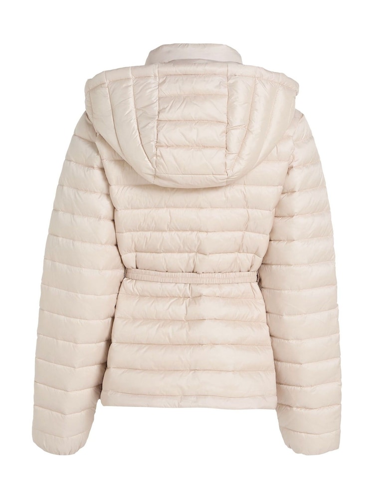 Calvin Klein Grey Padded Smocking Jacket - Image 6 of 7