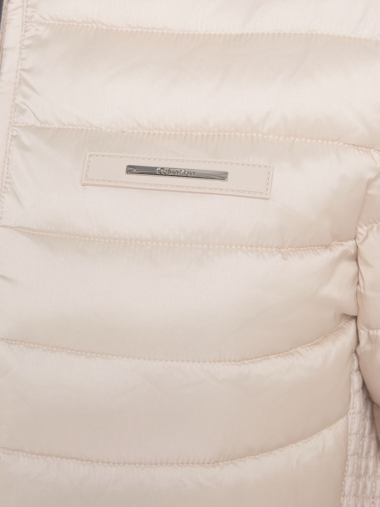 Calvin Klein Grey Padded Smocking Jacket - Image 7 of 7