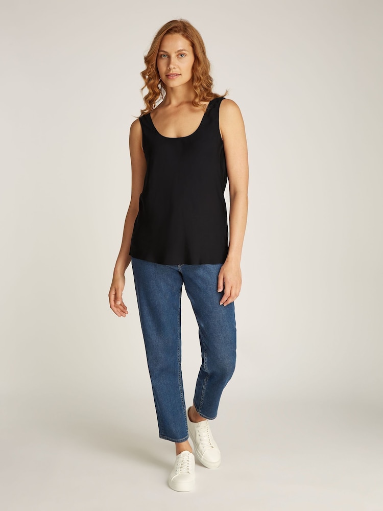 Calvin Klein, ärmelloses Tanktop aus Twill - Bild 1 von 6