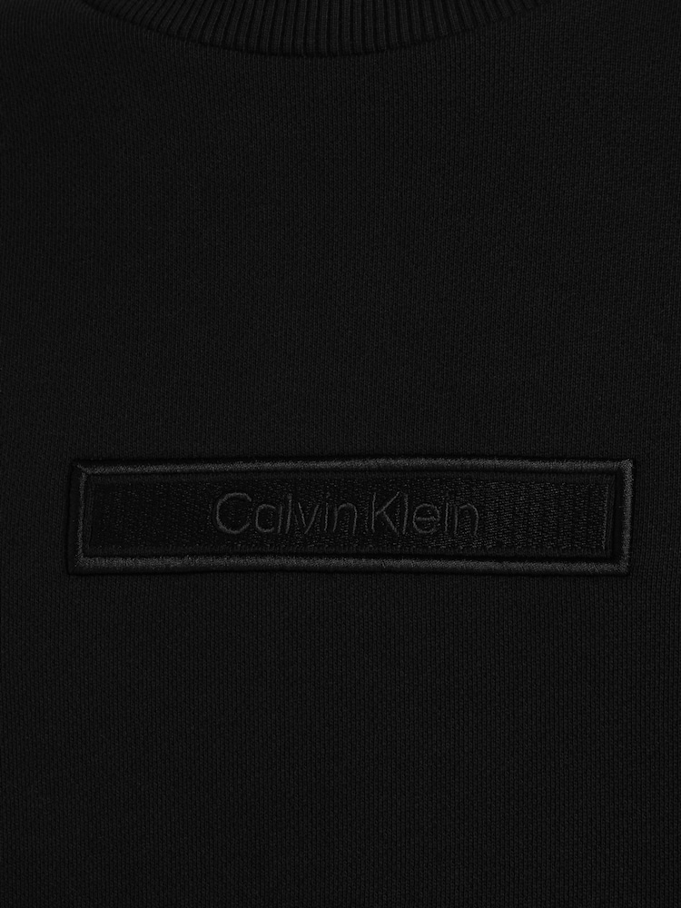 Calvin Klein Black Embroidered Logo Sweatshirt - Image 6 of 6