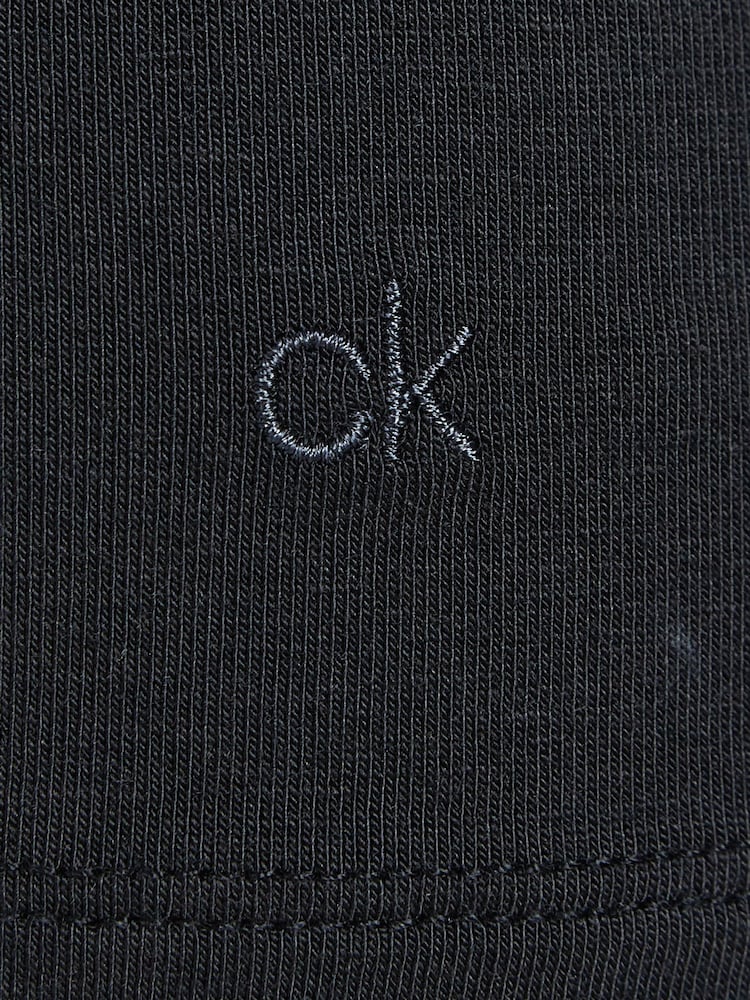 Calvin Klein Black Slim Fit Stretch Crew Neck Long Sleeved Top - Image 6 of 6