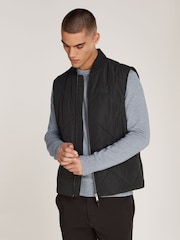 Calvin Klein Black Diamond Quilt Gilet - Image 1 of 6