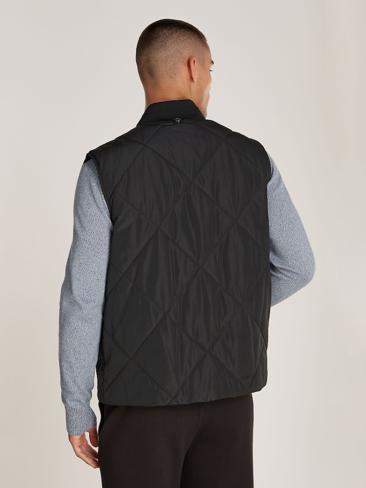 Calvin Klein Black Diamond Quilt Gilet - Image 2 of 6