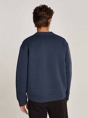 Calvin Klein Blue Spacer Embossed Logo Sweatshirt - Image 2 of 6