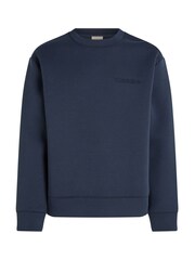 Calvin Klein Blue Spacer Embossed Logo Sweatshirt - Image 4 of 6