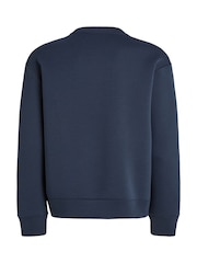 Calvin Klein Blue Spacer Embossed Logo Sweatshirt - Image 5 of 6