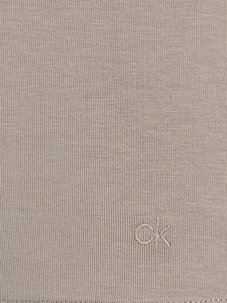 Calvin Klein Brown Slim Fit Stretch Crew Neck Long Sleeved Top - Image 6 of 6