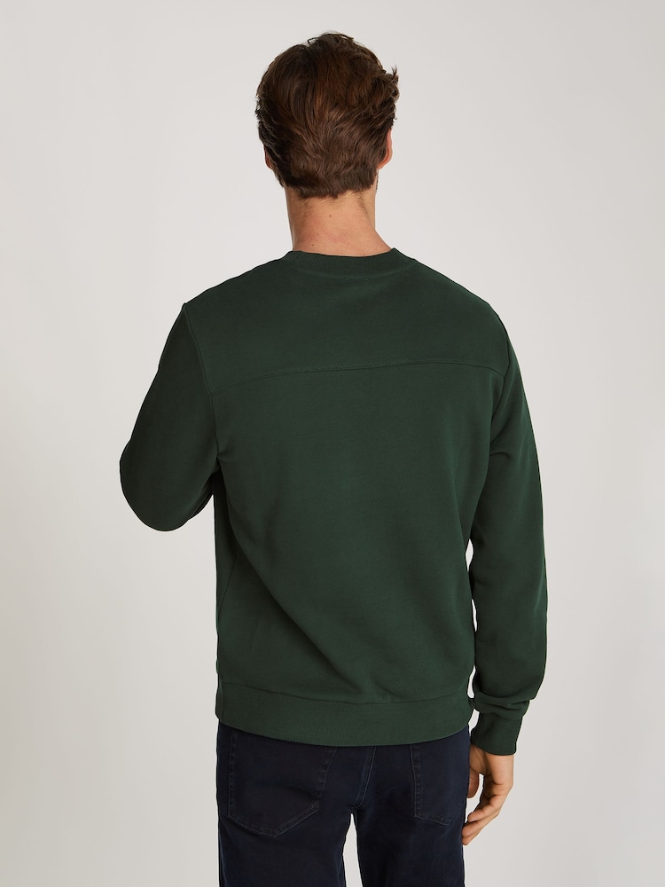 Calvin Klein Blue Embroidered Logo Sweatshirt - Image 2 of 6