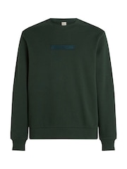 Calvin Klein Blue Embroidered Logo Sweatshirt - Image 4 of 6