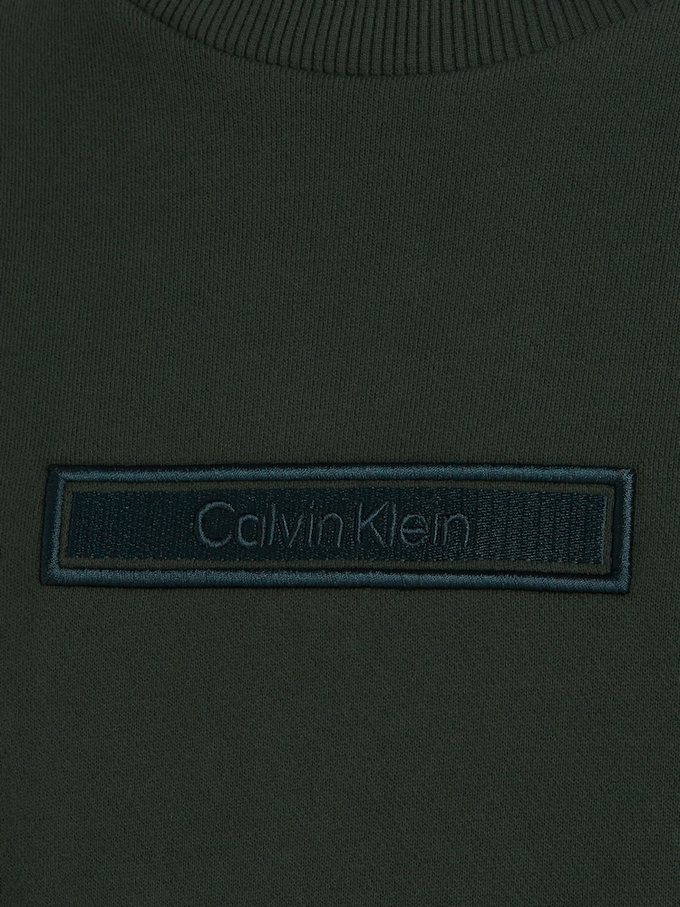 Calvin Klein Blue Embroidered Logo Sweatshirt - Image 6 of 6
