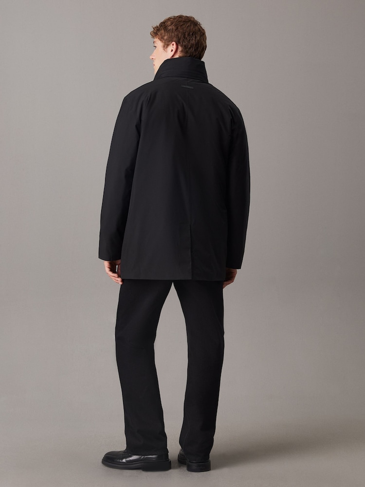 Calvin Klein Black Mid Length Technical Puffer Jacket - Image 2 of 5