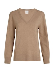 Calvin Klein Natural Cashmere V-Neck Long Sleeved Jumper - Image 5 of 6