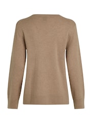 Calvin Klein Natural Cashmere V-Neck Long Sleeved Jumper - Image 6 of 6