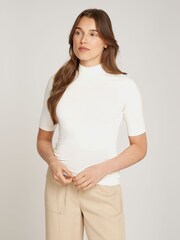 Calvin Klein Natural Slim Fit Stretch 1/2 Mock Neck Top - Image 1 of 7