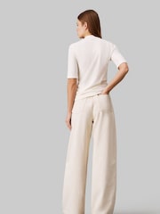 Calvin Klein Natural Slim Fit Stretch 1/2 Mock Neck Top - Image 3 of 7