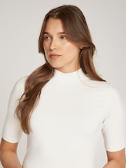 Calvin Klein Natural Slim Fit Stretch 1/2 Mock Neck Top - Image 4 of 7