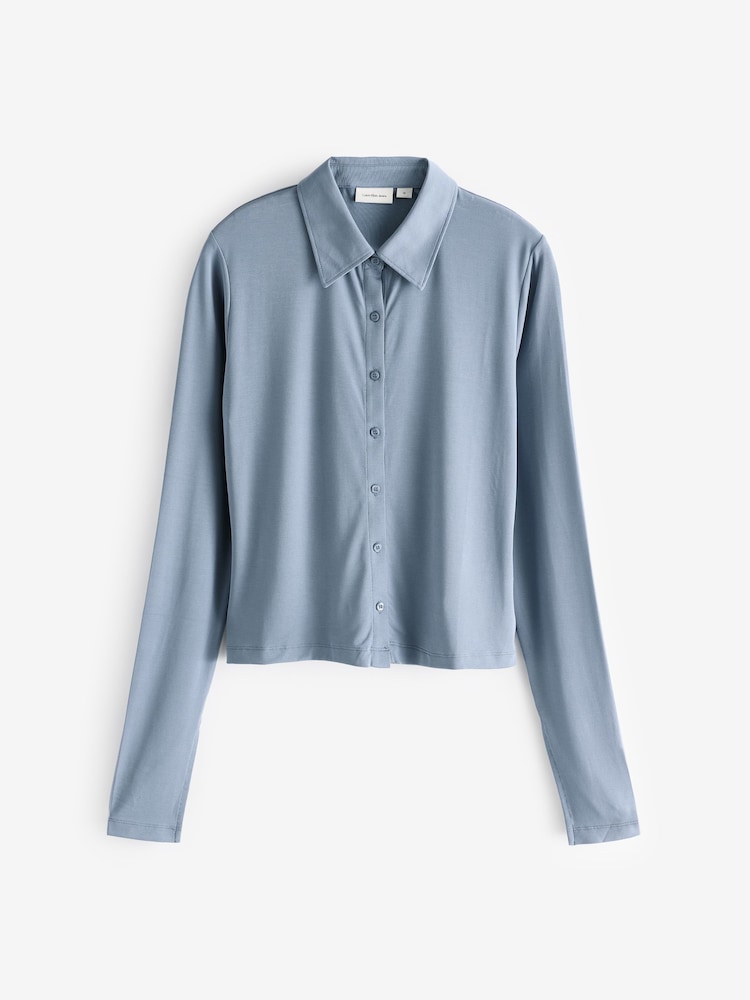 Calvin Klein Blue Long Sleeved Shirt - Image 1 of 4