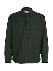 Calvin Klein Green Wool Blend Overshirt - Image 1 of 6