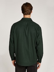 Calvin Klein Green Wool Blend Overshirt - Image 3 of 6