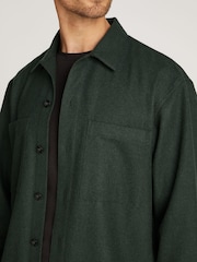 Calvin Klein Green Wool Blend Overshirt - Image 6 of 6