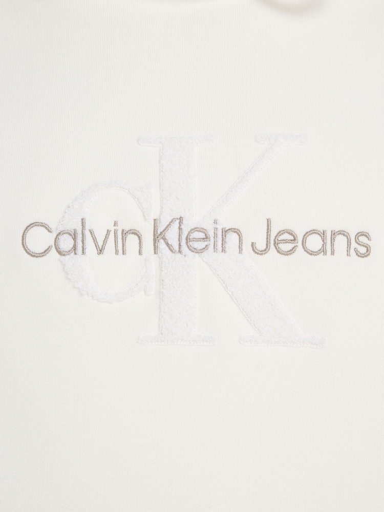 Calvin Klein White Chenille Hoodie - Image 6 of 6