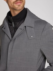 Calvin Klein Grey Technical Wool Coat - Image 3 of 6