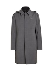 Calvin Klein Grey Technical Wool Coat - Image 4 of 6
