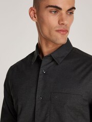 Calvin Klein Grey Flannel Solid Shirt - Image 3 of 6