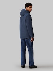 Calvin Klein Blue Technical Short Parka Jacket - Image 2 of 4