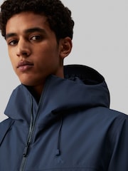 Calvin Klein Blue Technical Short Parka Jacket - Image 4 of 4