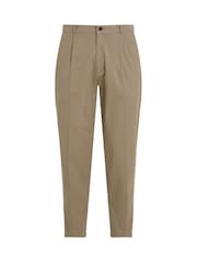 Calvin Klein Natural Modern Twill Tapered Pleat Trousers - Image 4 of 6
