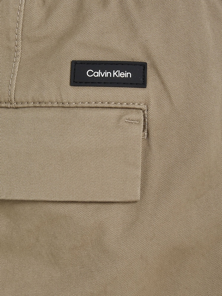 Calvin Klein Natural Modern Twill Tapered Pleat Trousers - Image 6 of 6
