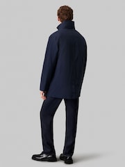 Calvin Klein Blue Mid Length Technical Puffer Jacket - Image 2 of 6