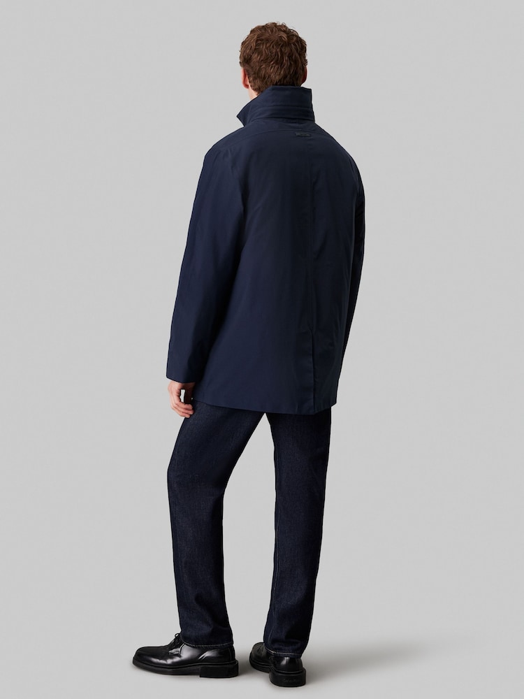 Calvin Klein Blue Mid Length Technical Puffer Jacket - Image 2 of 6 Calvin Klein Blue Mid Length Technical Puffer Jacket - Image 2 of 6