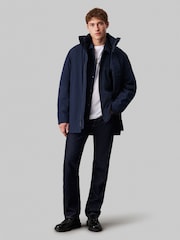 Calvin Klein Blue Mid Length Technical Puffer Jacket - Image 4 of 6