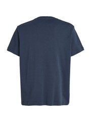 Calvin Klein Blue Embossed Logo T-Shirt - Image 5 of 6