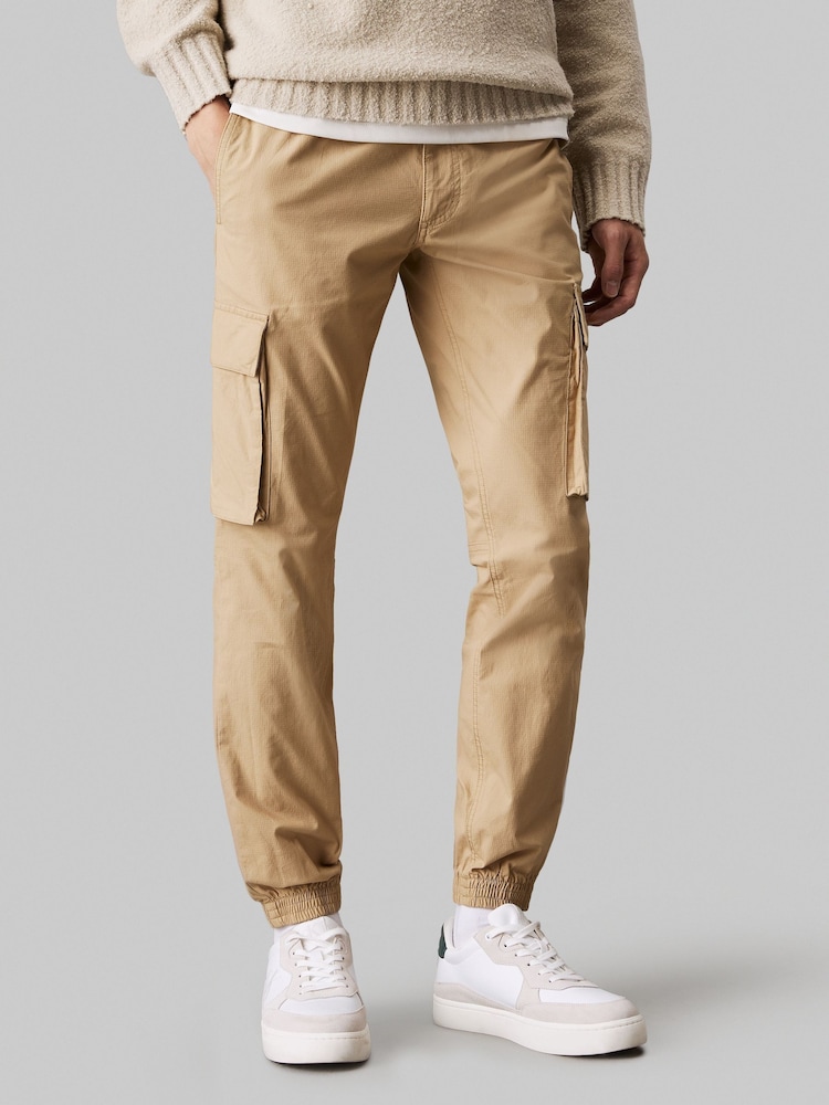 Calvin Klein Natural Skinny Cargo Trousers - Image 1 of 4