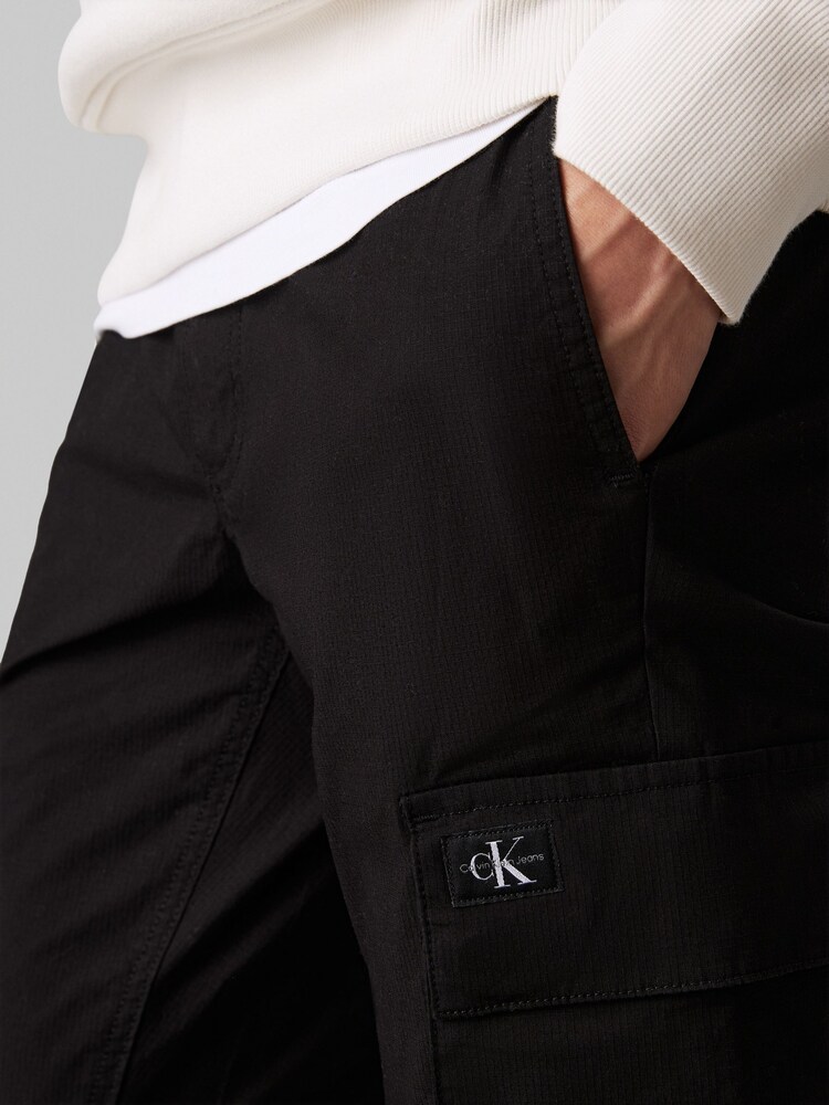 Calvin Klein Black Skinny Cargo Trousers - Image 4 of 4
