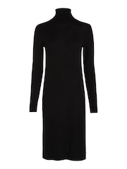Calvin Klein Black Merino Wool Midi Dress - Image 3 of 5