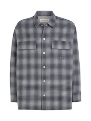 Calvin Klein Grey/White 100% Cotton Check Overshirt - Image 4 of 6