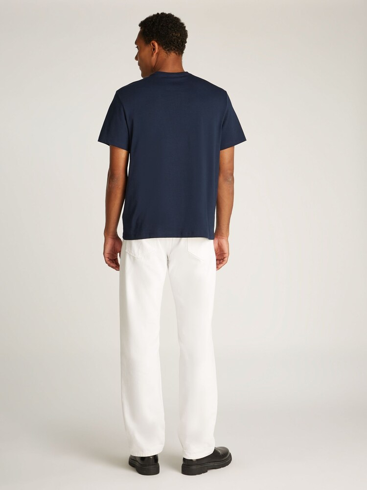 Calvin Klein Blue Archive Fit Hero Short Sleeved 100% Cotton T-Shirt - Image 2 of 6