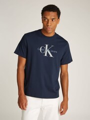 Calvin Klein Blue Archive Fit Hero Short Sleeved 100% Cotton T-Shirt - Image 3 of 6