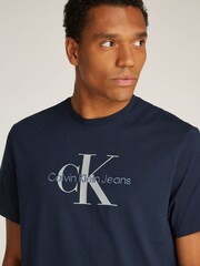 Calvin Klein Blue Archive Fit Hero Short Sleeved 100% Cotton T-Shirt - Image 4 of 6