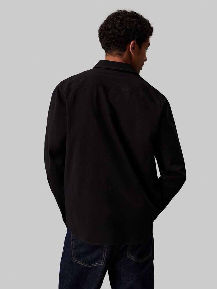 Calvin Klein Black Woven Label Shirt - Image 2 of 4