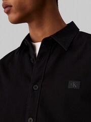 Calvin Klein Black Woven Label Shirt - Image 4 of 4