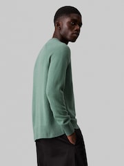 Calvin Klein Green Luxury Wool Crew Neck Jumper - Image 2 of 4