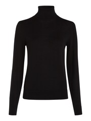 Calvin Klein Black Merino Wool Roll Neck Jumper - Image 3 of 5