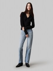 Calvin Klein Black V-Neck Viscose Jumper - Image 3 of 4