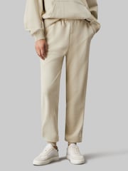 Calvin Klein Natural Woven Label Jog Trousers - Image 1 of 4