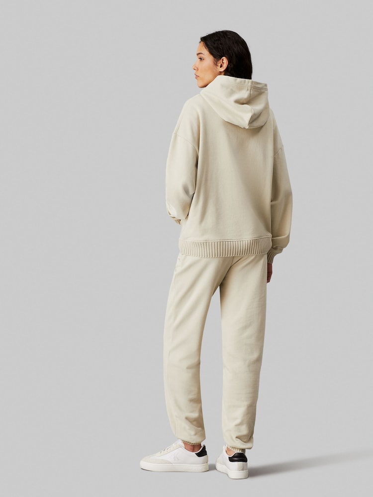 Calvin Klein Natural Woven Label Jog Trousers - Image 4 of 4